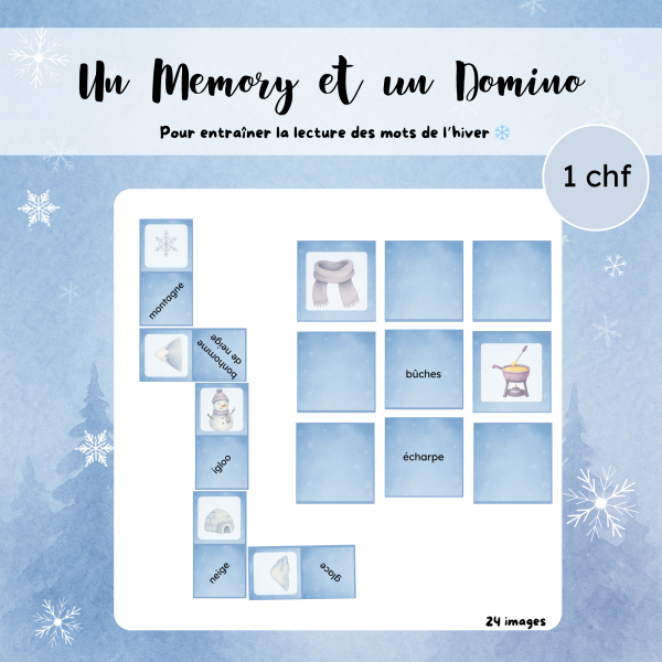 Jeux pédagogiques d’hiver – vocabulaire et observation * L'Instant Enfantin